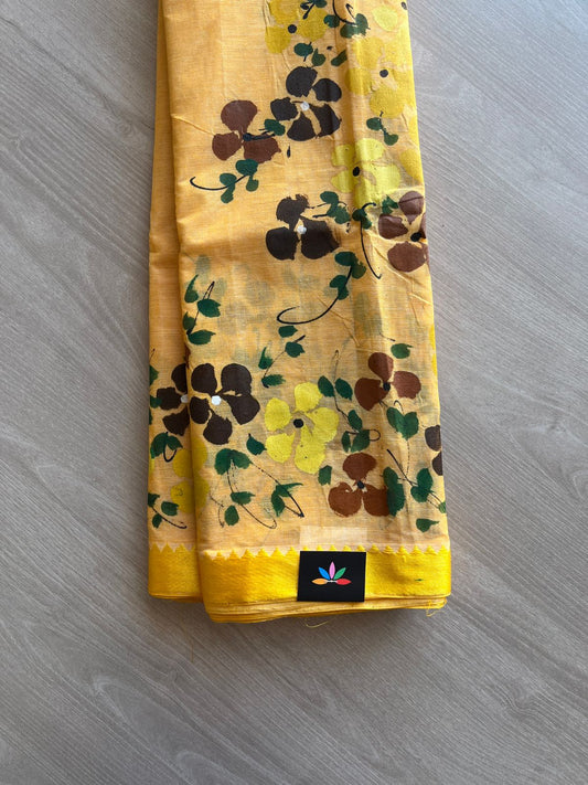 Hand painted Bengal Cotton Saree-24107