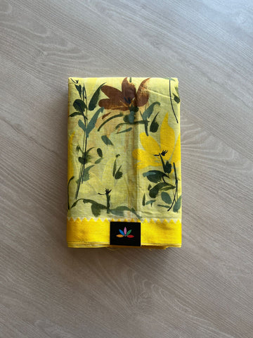 Hand painted Bengal Cotton Saree-24109