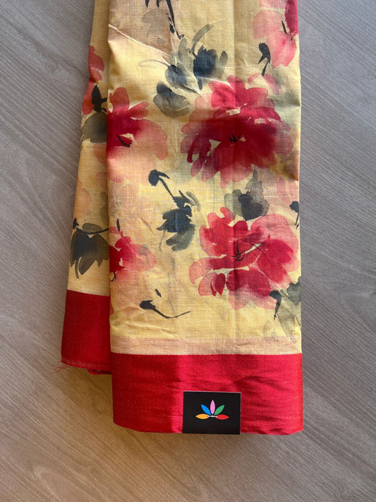 Hand painted Bengal Cotton Saree-24114