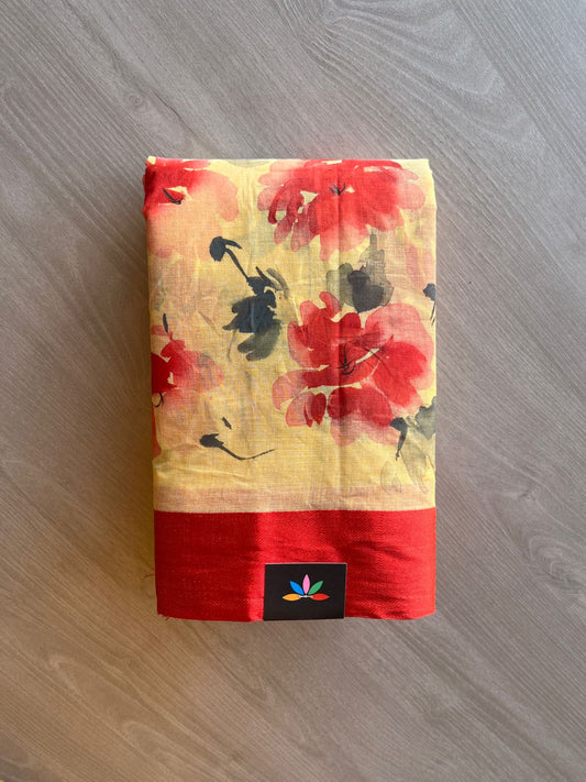 Hand painted Bengal Cotton Saree-24114