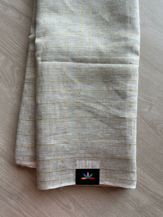 Simple Linen Saree - 24146