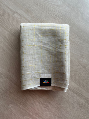 Simple Linen Saree - 24146