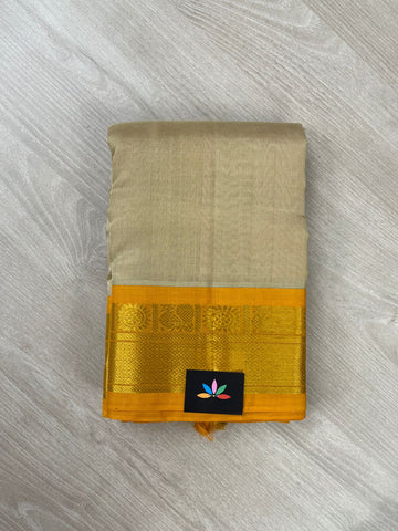 Light Beige with Contrast Korvai Border-24165