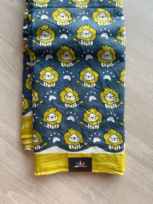 Quirky Printed Mul Cotton Saree-24261-24265