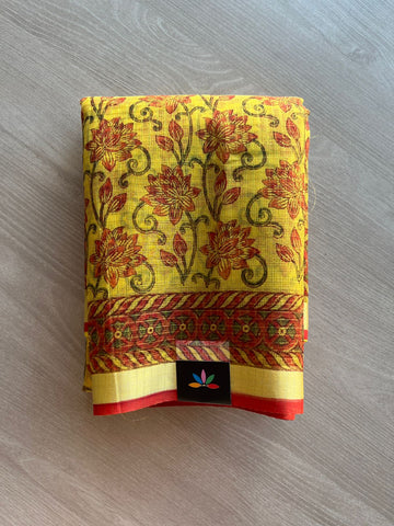 Printed with Checks Blended Kota Saree -24291
