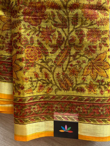 Printed with Checks Blended Kota Saree -24296