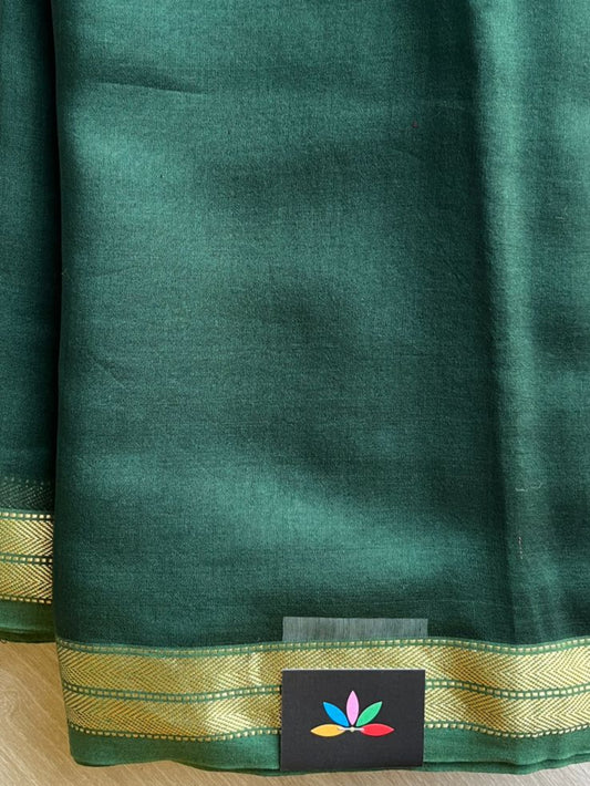 Traditional Green Chanderi Saree – Lightweight Silk Cotton for Weddings & Festivals-24361-24362