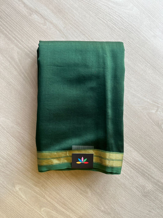 Traditional Green Chanderi Saree – Lightweight Silk Cotton for Weddings & Festivals-24361-24362