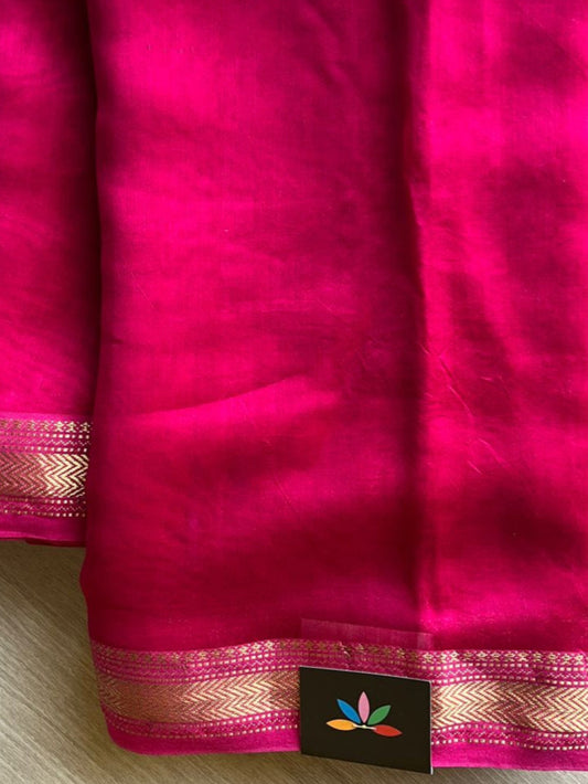 Traditional Pink Chanderi Saree – Lightweight Silk Cotton for Weddings & Festivals-24365-24366