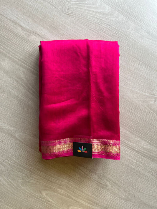 Traditional Pink Chanderi Saree – Lightweight Silk Cotton for Weddings & Festivals-24365-24366