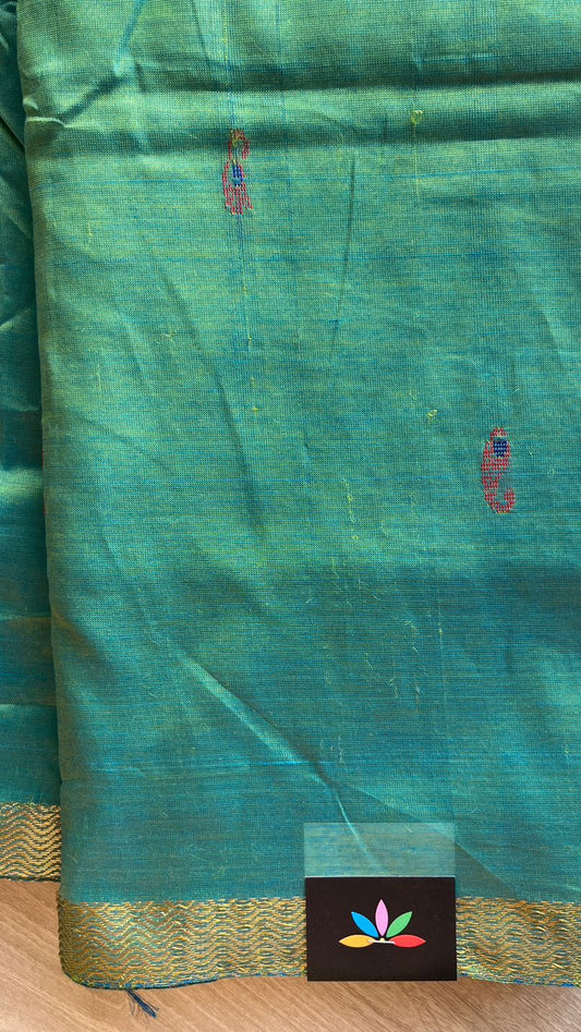 Dual Tone Simple Semi Silk Cotton Saree -24384