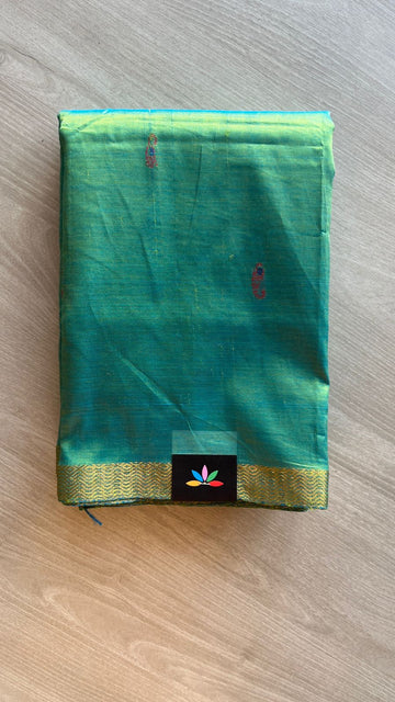 Dual Tone Simple Semi Silk Cotton Saree -24384