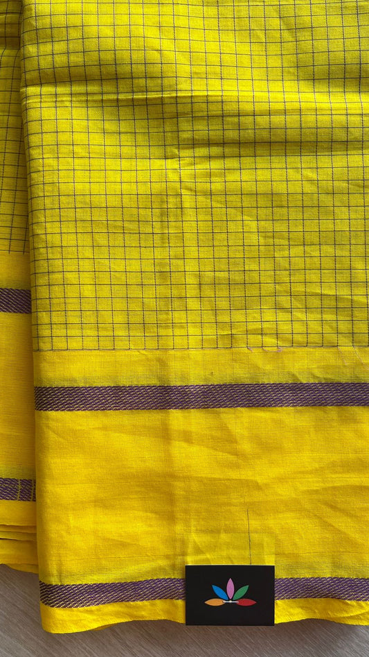 Checked Chettinad Cotton Saree -24392