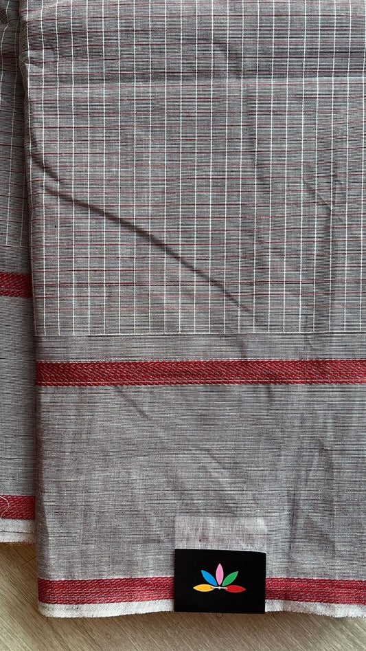 Checked Chettinad Cotton Saree -24393