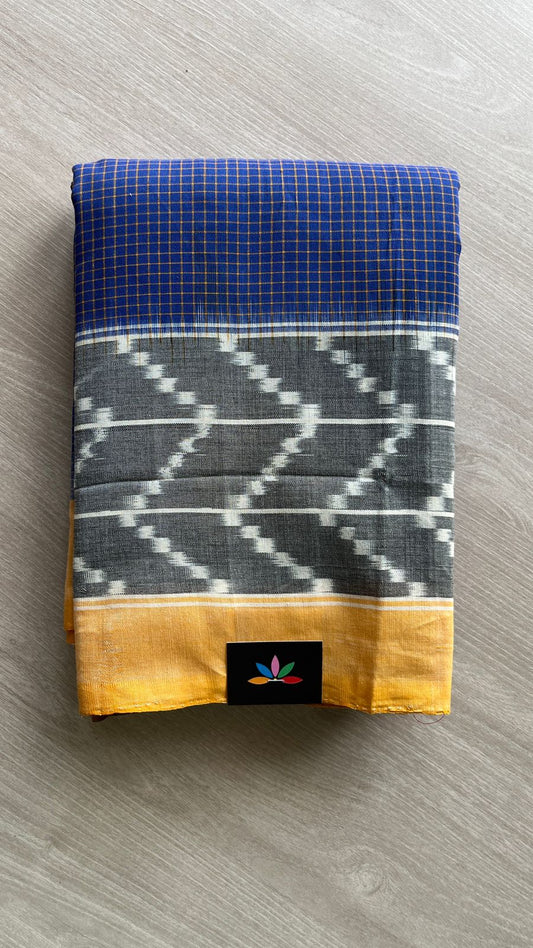 Handwoven Pochampally Ikkat Cotton Saree -24424