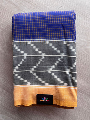 Handwoven Pochampally Ikkat Cotton Saree -24424