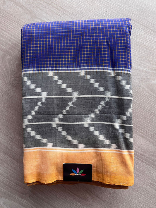 Handwoven Pochampally Ikkat Cotton Saree -24424