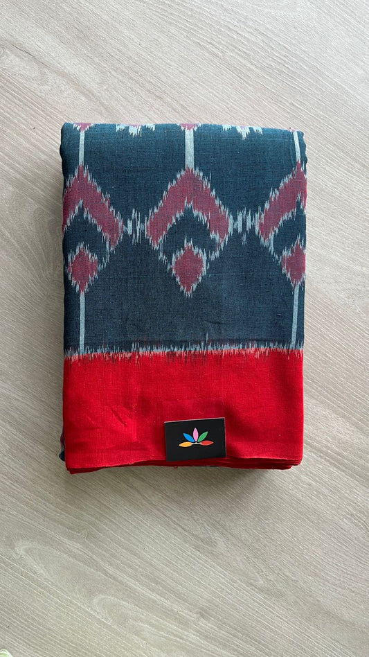 Handwoven Pochampally Ikkat Cotton Saree -24431