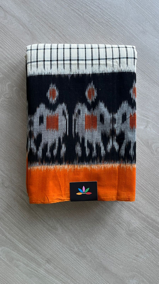 Handwoven Pochampally Ikkat Cotton Saree -24440