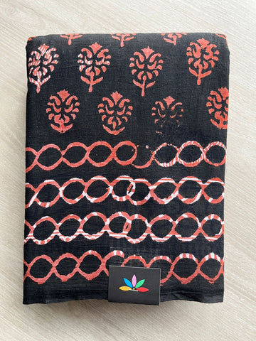 Block Printed Mul Cotton Saree-24444