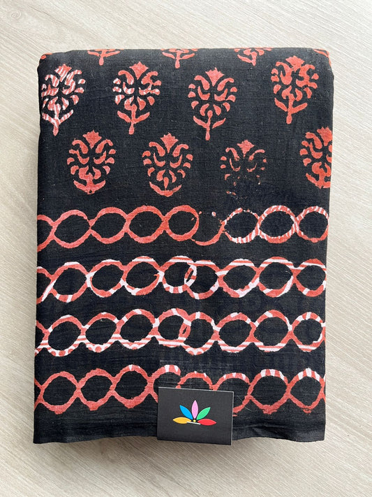 Block Printed Mul Cotton Saree-24444