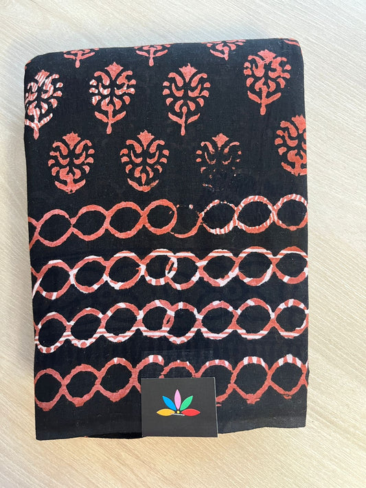 Block Printed Mul Cotton Saree-24444