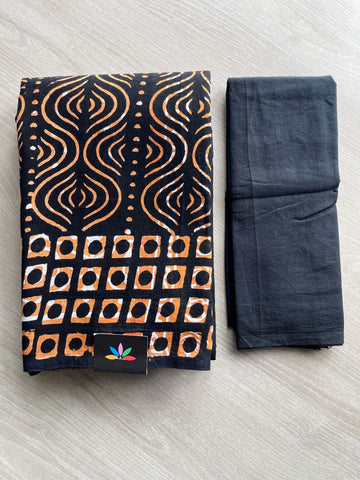 Block Printed Mul Cotton Saree-24453