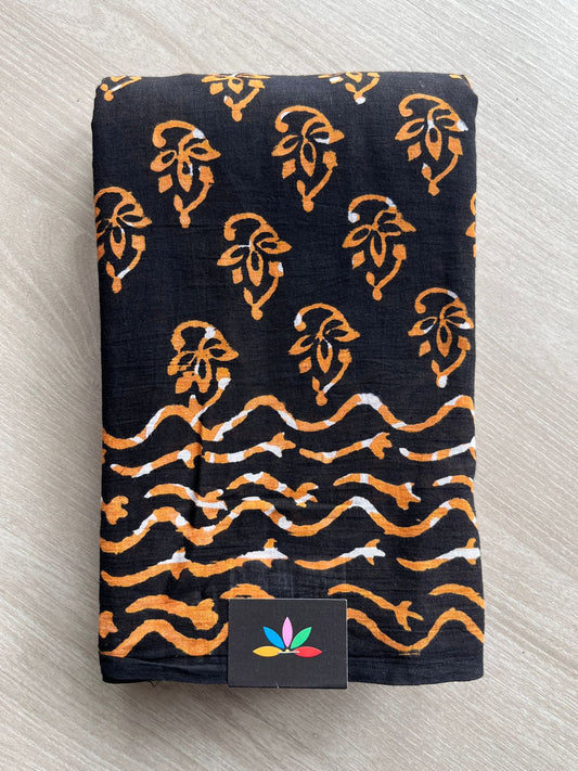 Block Printed Mul Cotton Saree-24454