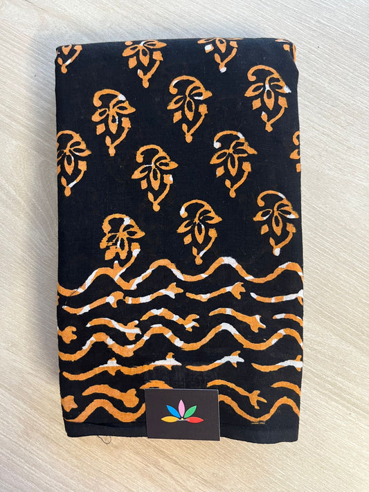 Block Printed Mul Cotton Saree-24454