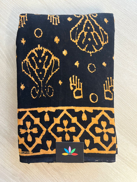 Block Printed Mul Cotton Saree-24455