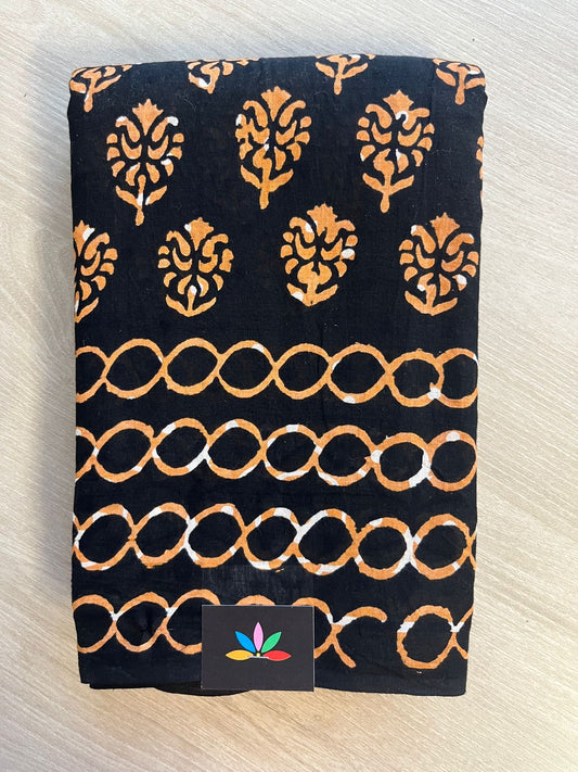 Block Printed Mul Cotton Saree-24458