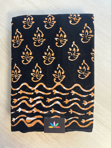 Block Printed Mul Cotton Saree-24474