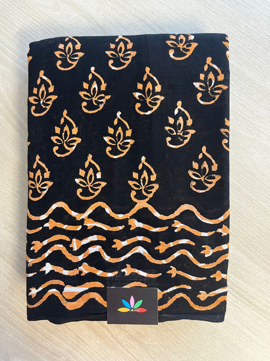 Block Printed Mul Cotton Saree-24474