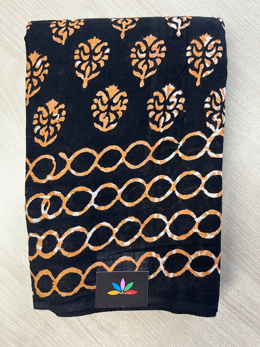 Block Printed Mul Cotton Saree-24476