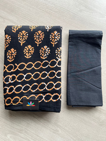 Block Printed Mul Cotton Saree-24476