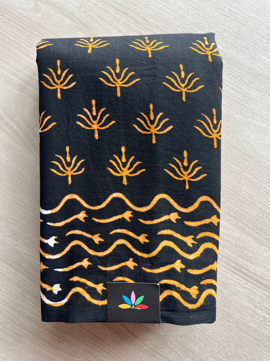 Block Printed Mul Cotton Saree-24477