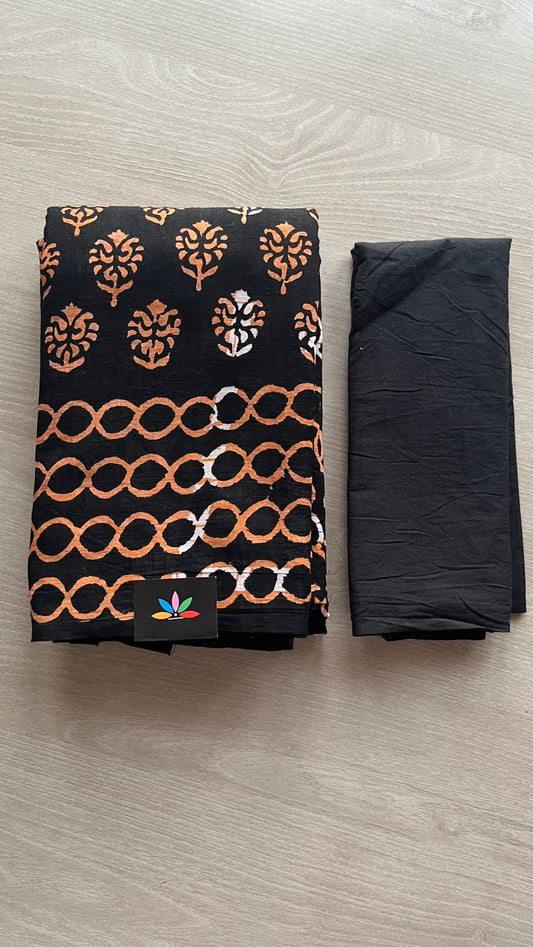 Block Printed Mul Cotton Saree-24479