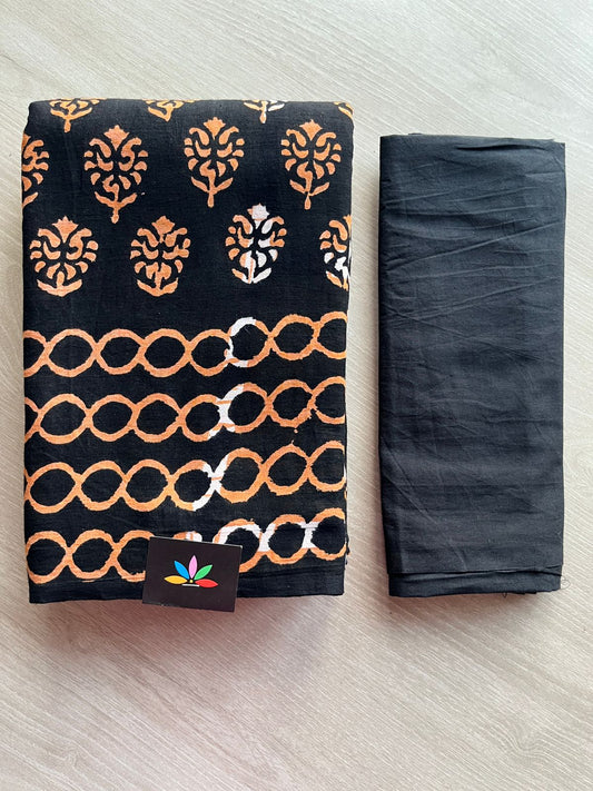 Block Printed Mul Cotton Saree-24479