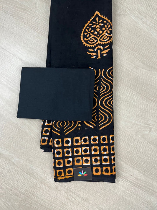 Block Printed Mul Cotton Saree-24482