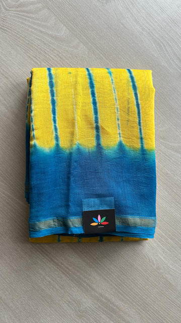 Shibori Printed Chanderi Cotton Silk Saree-24581