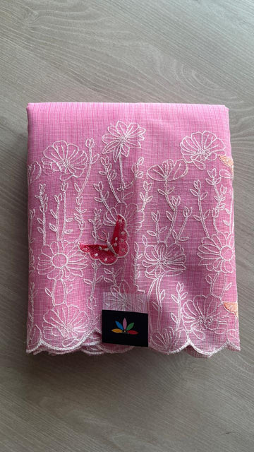 Butterfly Embroidered Kota Saree -24624