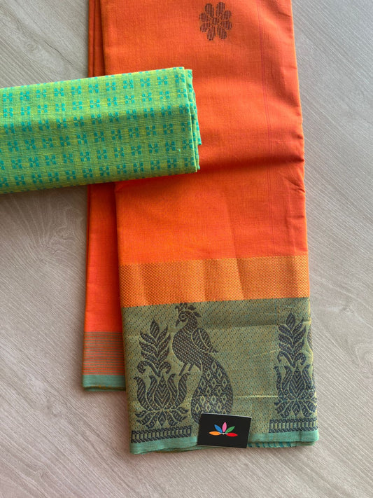 All over Butta Chettinad Cotton Saree -2463