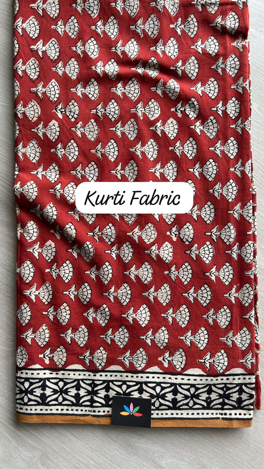 Hand Block Printed Cotton Suit with Kota Duppata -24639