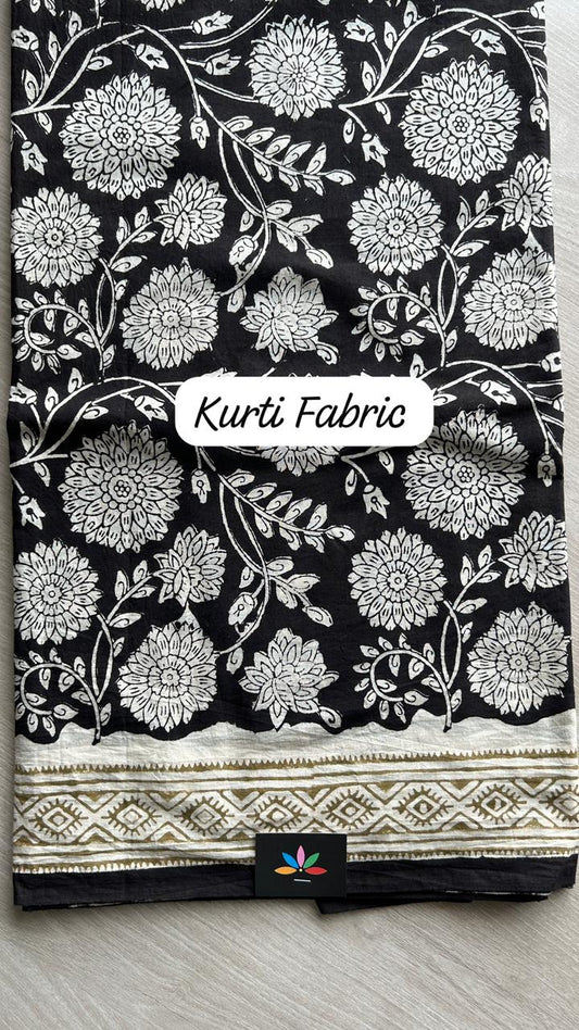Hand Block Printed Cotton Suit with Kota Duppata -24640