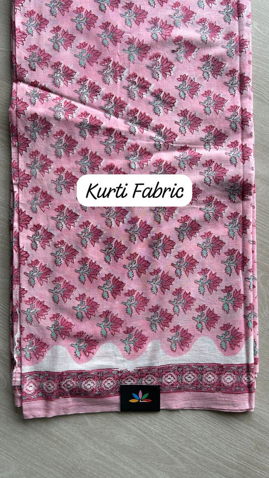 Hand Block Printed Cotton Suit with Kota Duppata -24641