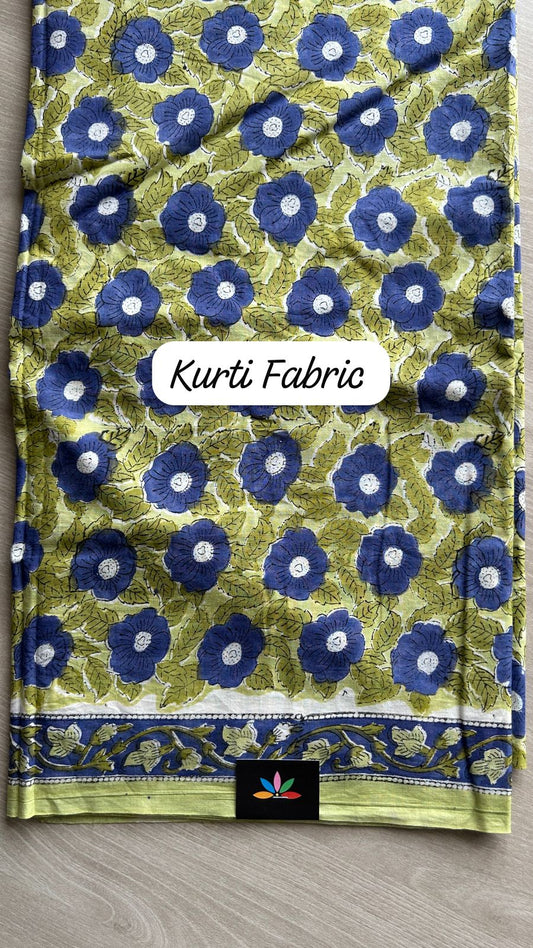 Hand Block Printed Cotton Suit with Kota Duppata -24648