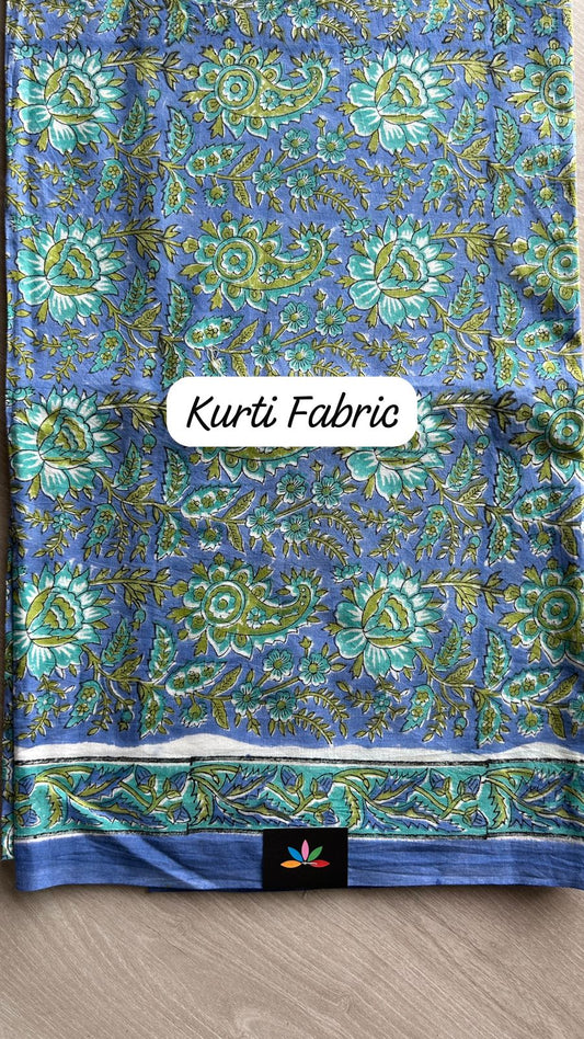 Hand Block Printed Cotton Suit with Kota Duppata -24651