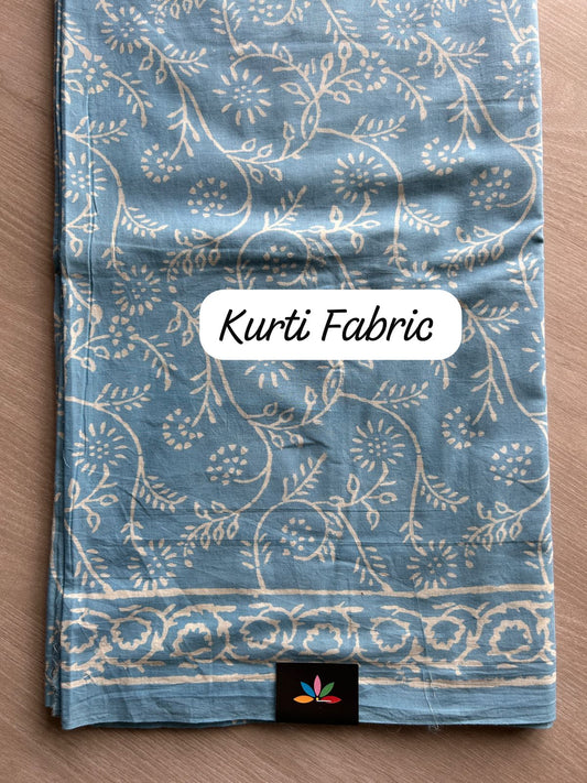 Hand Block Printed Cotton Suit with Kota Duppata -24653