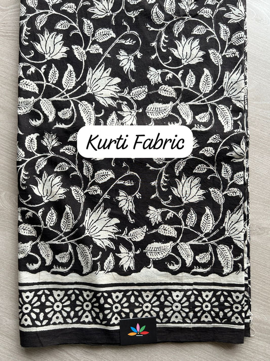 Hand Block Printed Cotton Suit with Kota Duppata -24654
