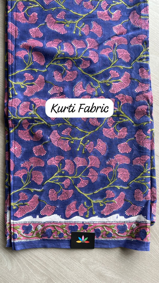 Hand Block Printed Cotton Suit with Kota Duppata -24657-24658